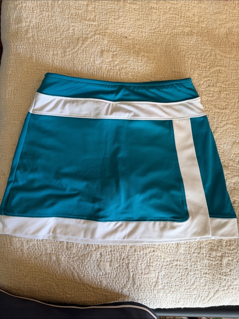 Slazenger Women’s Medium Golf Tennis Skirt Teal Skort White Trim Activewear